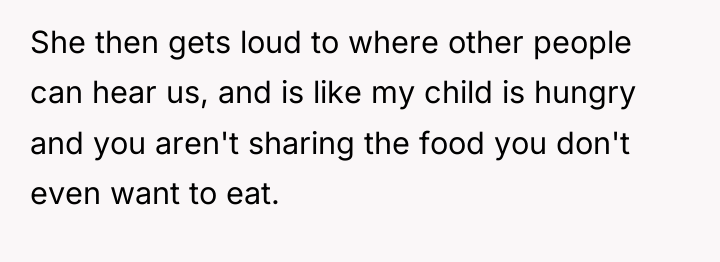 She then gets loud to where other people can hear...