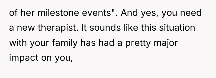 of her milestone events". And yes, you need a new...