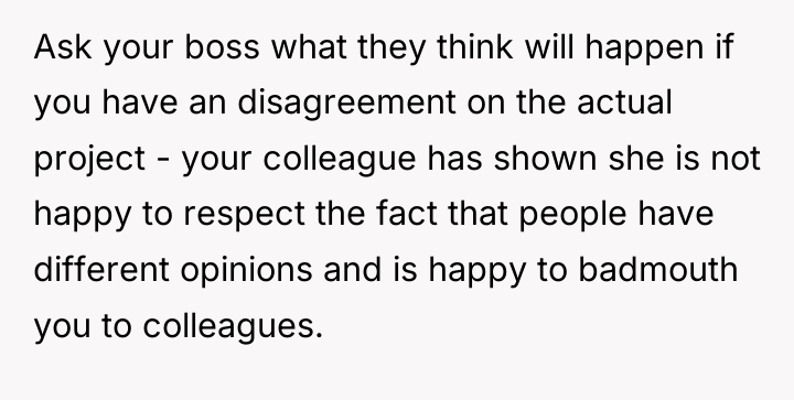 Ask your boss what they think will happen if you...