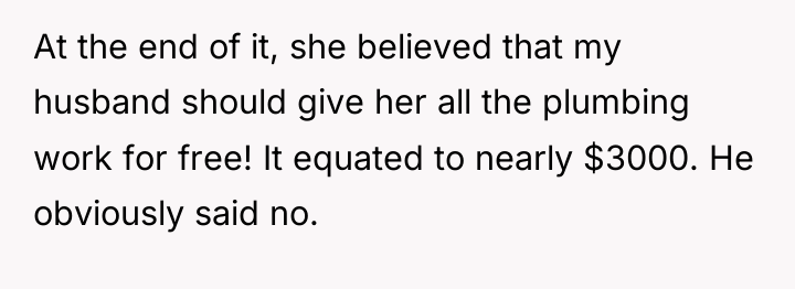 At the end of it, she believed that my husband...