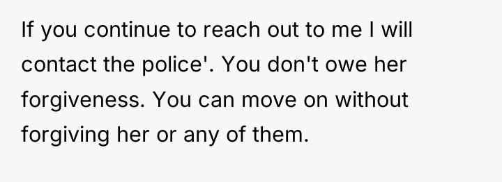 If you continue to reach out to me I will...