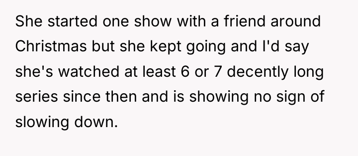 She started one show with a friend around Christmas but...