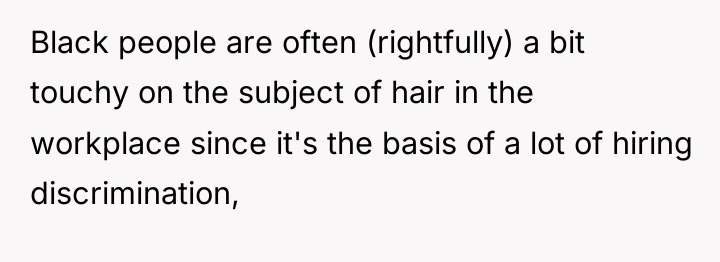 Black people are often (rightfully) a bit touchy on the...