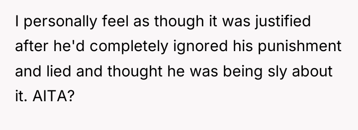 I personally feel as though it was justified after he'd...