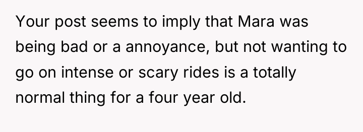Your post seems to imply that Mara was being bad...