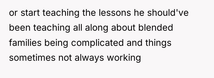 or start teaching the lessons he should've been teaching all...