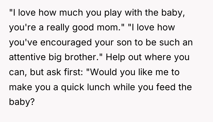 "I love how much you play with the baby, you're...