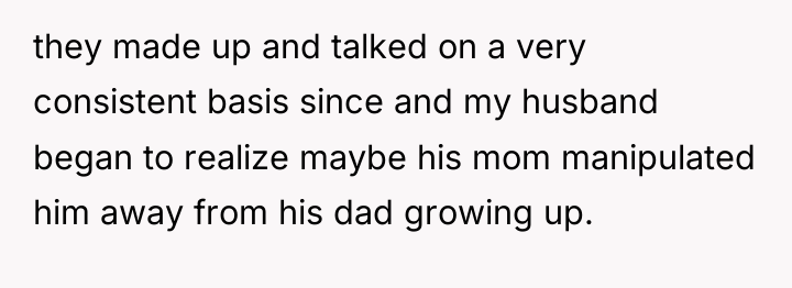 they made up and talked on a very consistent basis...