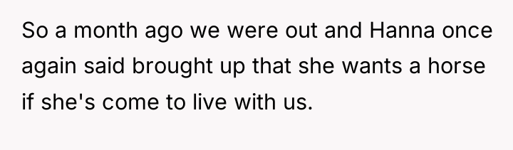 So a month ago we were out and Hanna once...