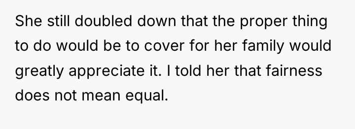 She still doubled down that the proper thing to do...
