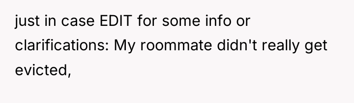 just in case EDIT for some info or clarifications: My...