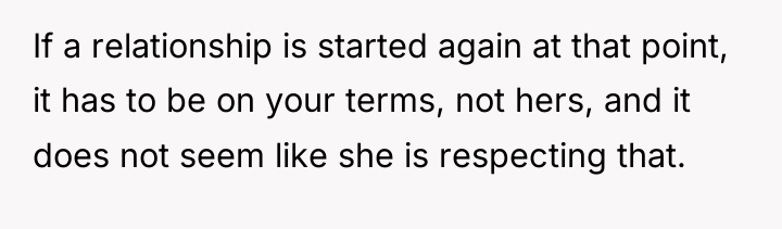 If a relationship is started again at that point, it...