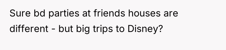 Sure bd parties at friends houses are different - but...