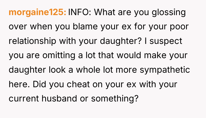 morgaine125 INFO: What are you glossing over when you blame...