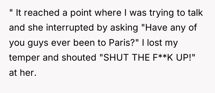 " It reached a point where I was trying to...