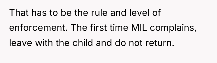 That has to be the rule and level of enforcement....