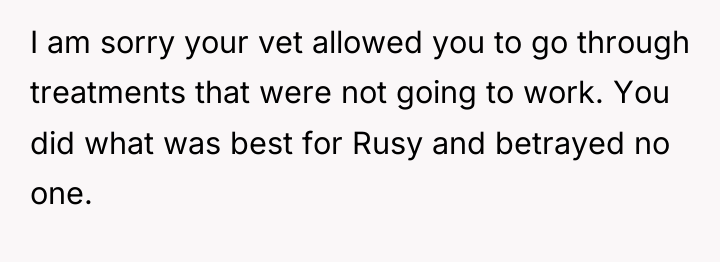 I am sorry your vet allowed you to go through...