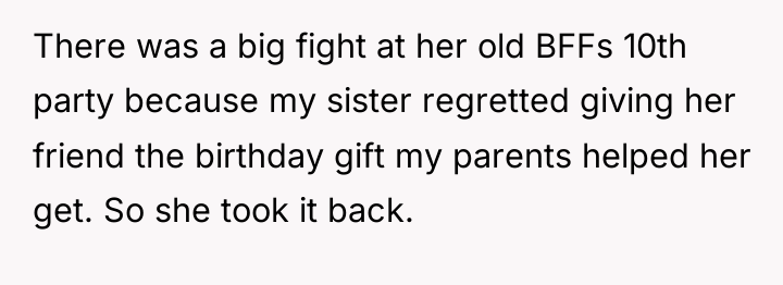 There was a big fight at her old BFFs 10th...