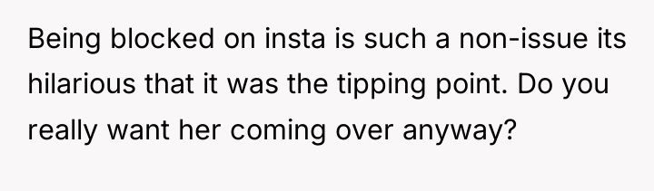 Being blocked on insta is such a non-issue its hilarious...