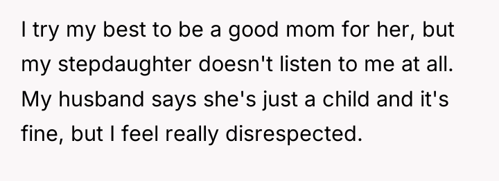 I try my best to be a good mom for...