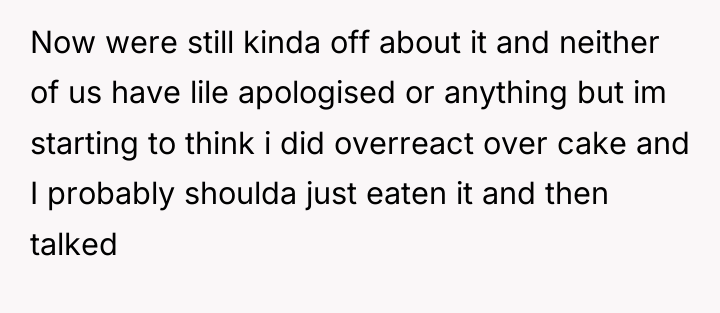 Now were still kinda off about it and neither of...