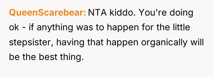 QueenScarebear NTA kiddo. You're doing ok - if anything was...