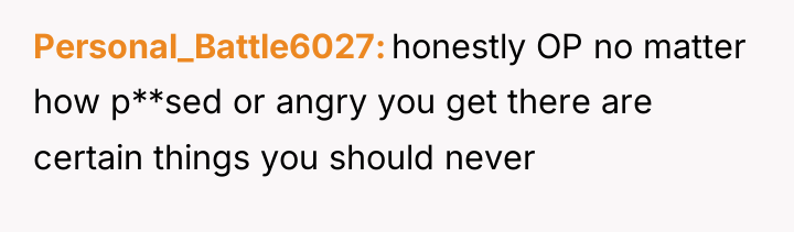 Personal_Battle6027 honestly OP no matter how p**sed or angry you...