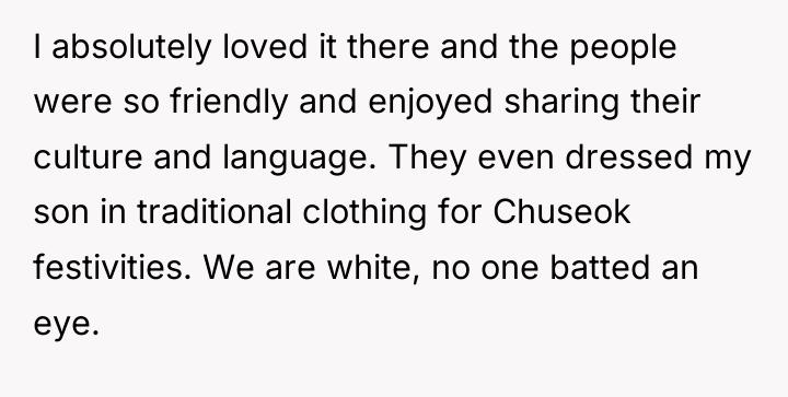I absolutely loved it there and the people were so...