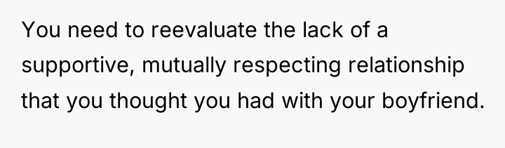 You need to reevaluate the lack of a supportive, mutually...