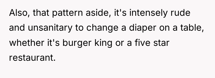 Also, that pattern aside, it's intensely rude and unsanitary to...