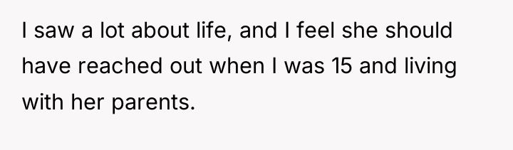 I saw a lot about life, and I feel she...