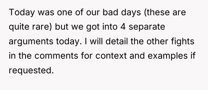 Today was one of our bad days (these are quite...