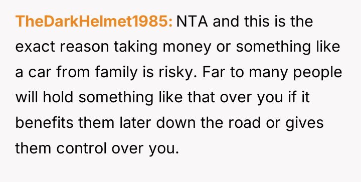 TheDarkHelmet1985 NTA and this is the exact reason taking money...