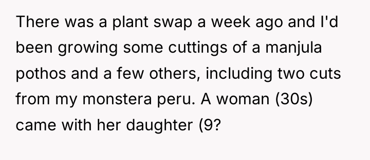 There was a plant swap a week ago and I'd...