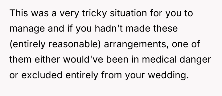 This was a very tricky situation for you to manage...
