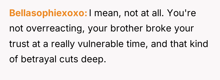 Bellasophiexoxo I mean, not at all. You're not overreacting, your...