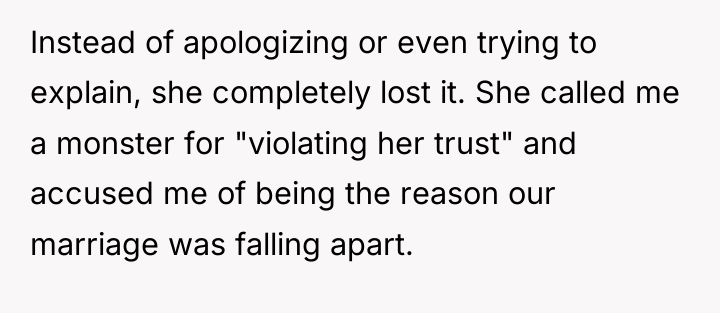 Instead of apologizing or even trying to explain, she completely...