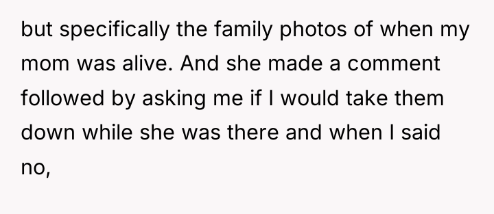 but specifically the family photos of when my mom was...