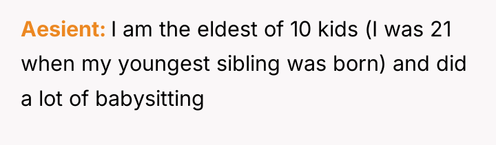 Aesient I am the eldest of 10 kids (I was...