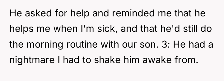 He asked for help and reminded me that he helps...