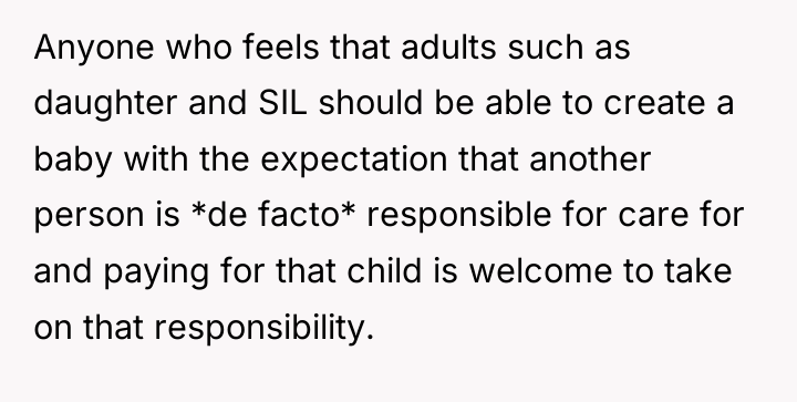 Anyone who feels that adults such as daughter and SIL...