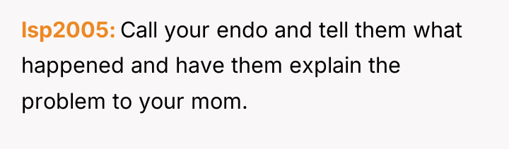 lsp2005 Call your endo and tell them what happened and...