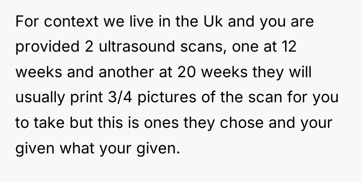 For context we live in the Uk and you are...