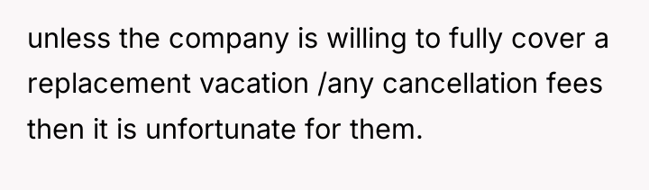 unless the company is willing to fully cover a replacement...