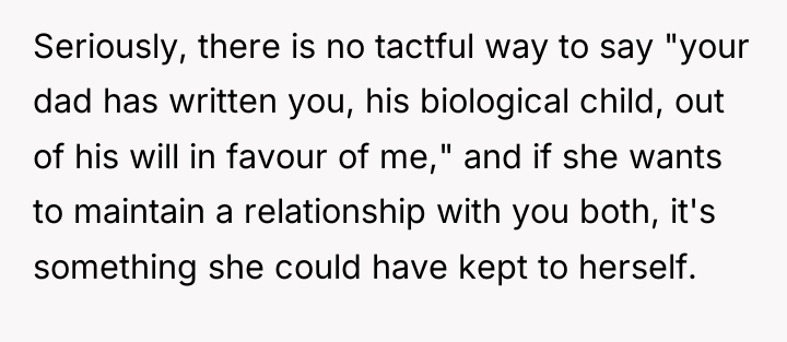 Seriously, there is no tactful way to say "your dad...
