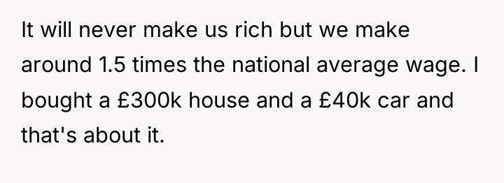 It will never make us rich but we make around...