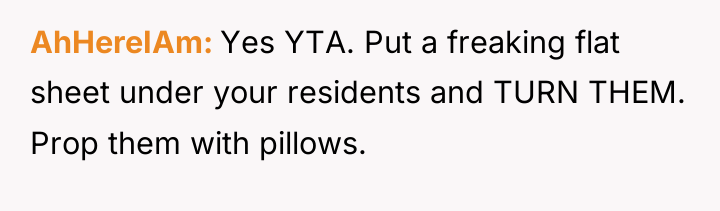 AhHereIAm Yes YTA. Put a freaking flat sheet under your...