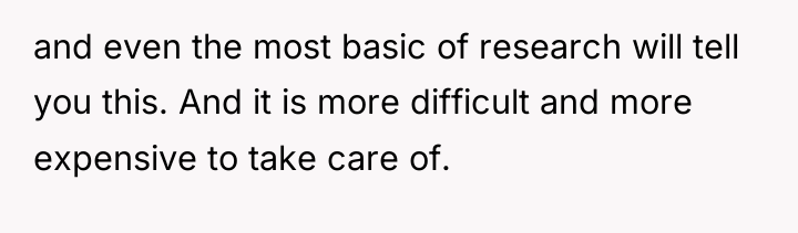 and even the most basic of research will tell you...