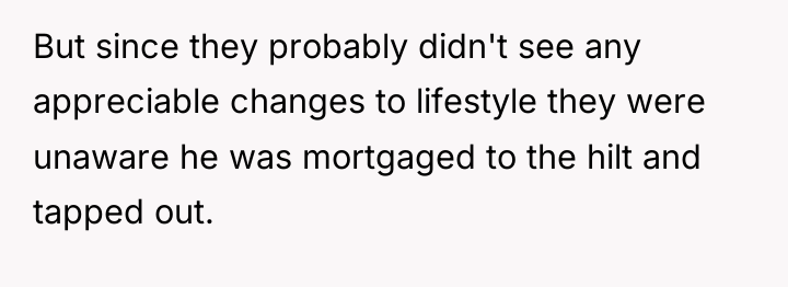 But since they probably didn't see any appreciable changes to...