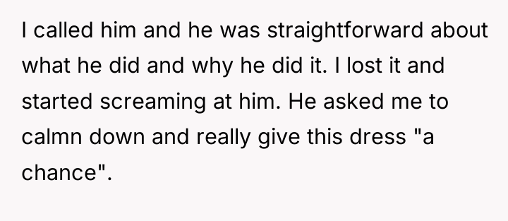 I called him and he was straightforward about what he...